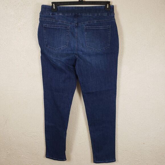 Chico's Pull-On Jegging EmblishJewelsJeans Ankle Women's Size 2R Large 12 Blue - Picture 7 of 11